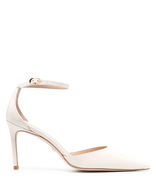 Stuart Weitzman 97mm pointed-toe leather pumps