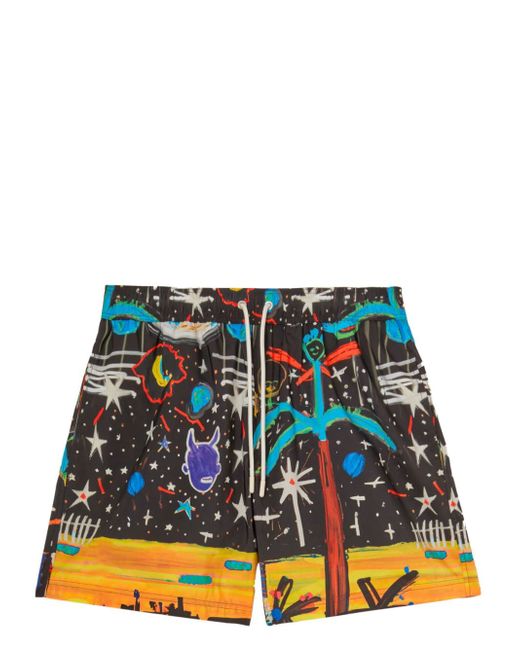 Palm Angels Starry Night drawstring swim shorts