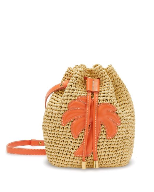 Palm Angels woven palm-tree bucket bag
