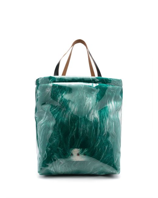 Marni covered-shearling tote bag