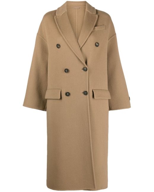 Brunello Cucinelli double-breasted virgin-wool coat