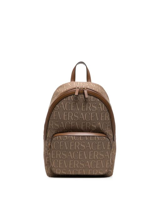 Versace Allover logo-jacquard backpack
