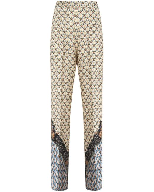 Etro graphic-print straight-leg trousers