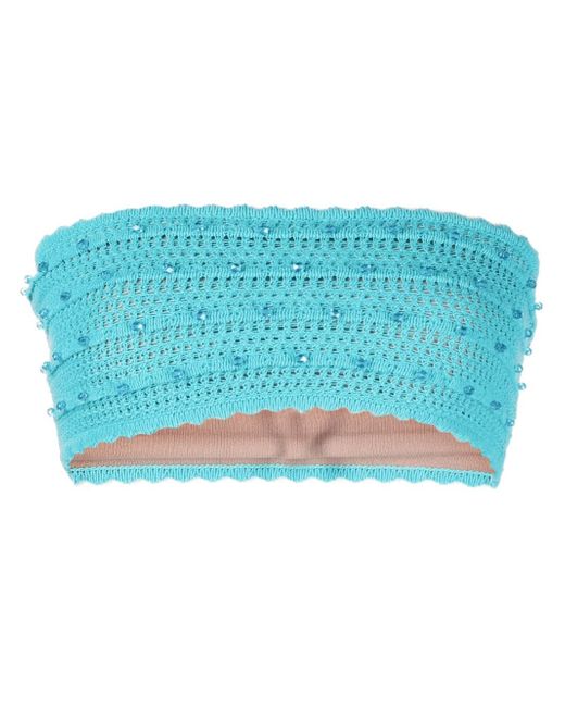 Self-Portrait knitted bandeau top