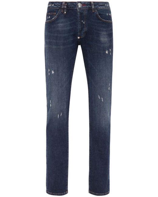 Philipp Plein distressed low-rise skinny jeans