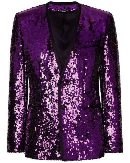Dolce & Gabbana sequined single-breasted blazer