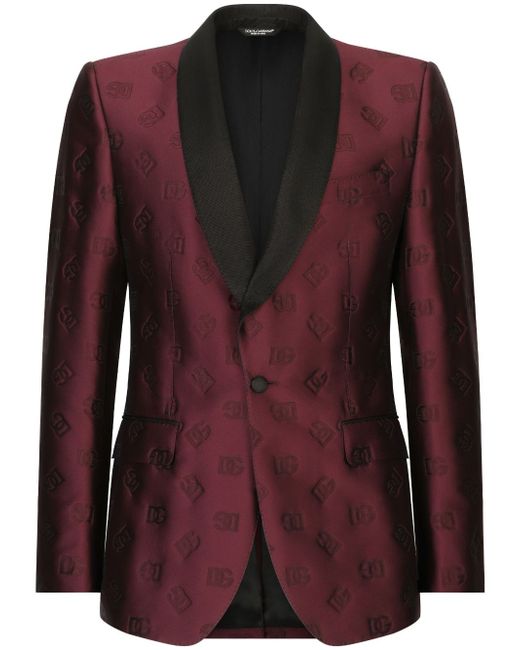 Dolce & Gabbana monogram-jacquard tuxedo suit