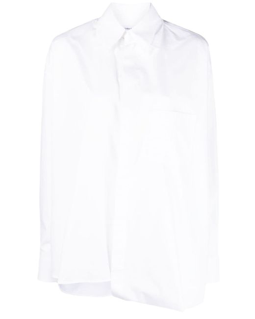 Victoria Beckham asymmetric organic cotton shirt