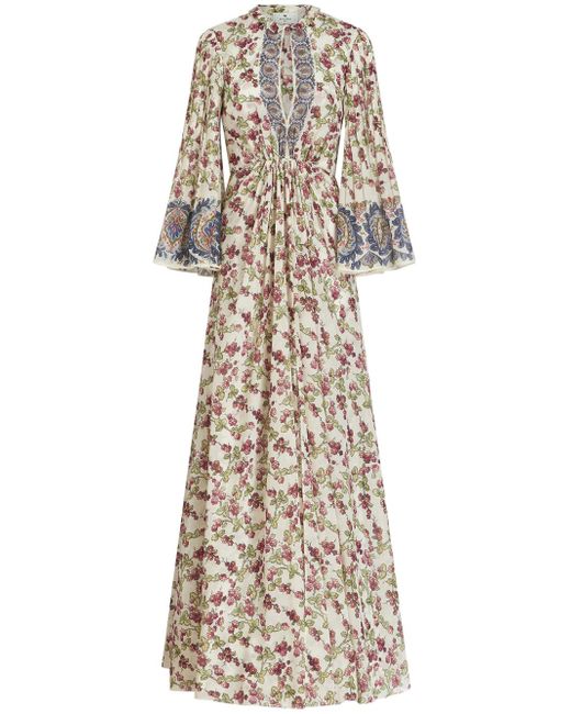 Etro floral-print gown