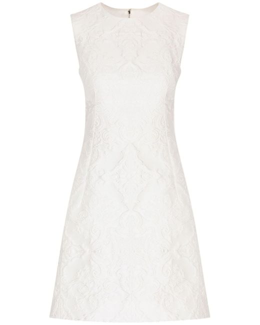 Dolce & Gabbana sleeveless patterned-jacquard dress