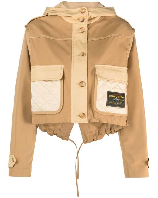 Moschino cropped hooded jacket