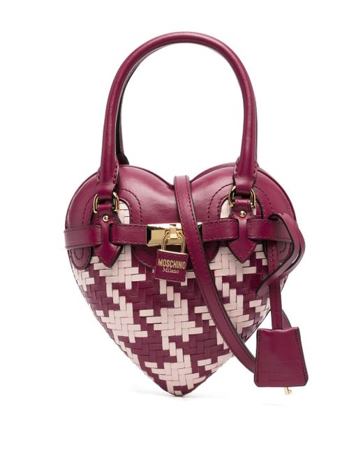 Moschino heart-shape leather bag