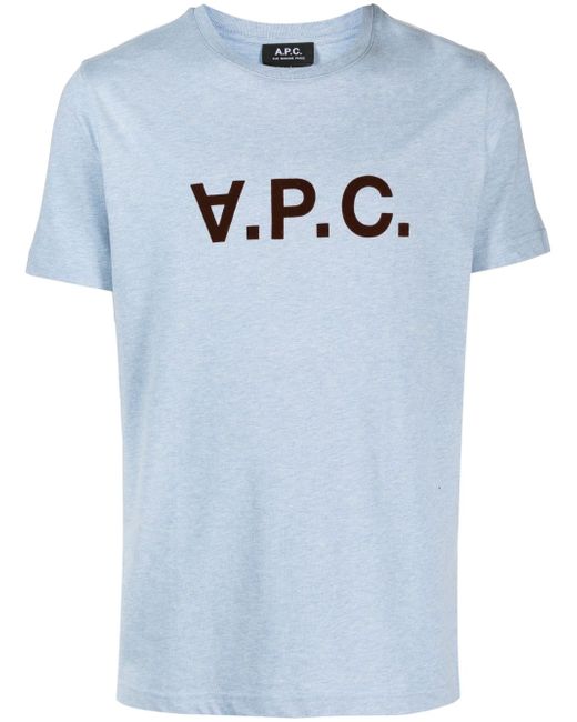 A.P.C. V.P.C. flocked-logo T-shirt