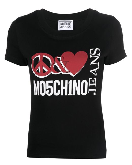 Moschino Jeans graphic logo-print T-shirt