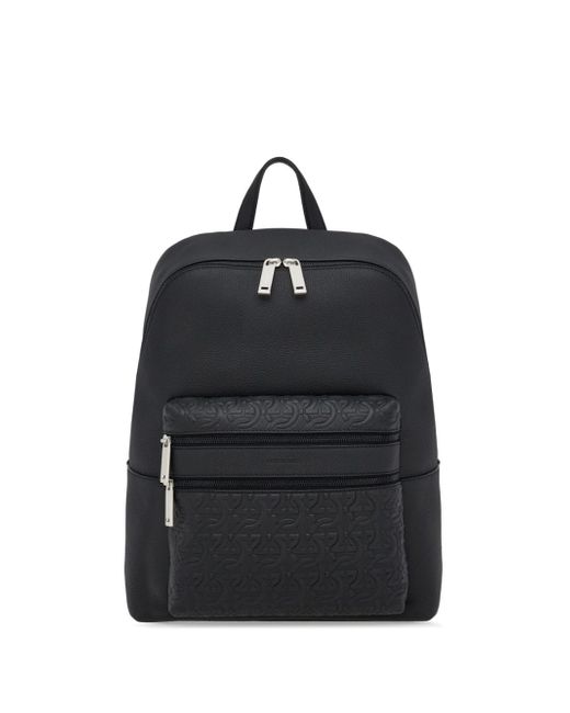 Ferragamo embossed-logo leather backpack