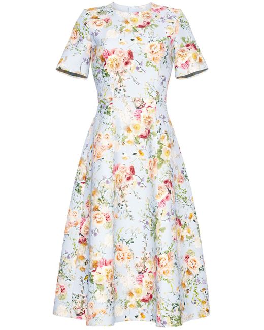 Adam Lippes floral-print short-sleeve dress