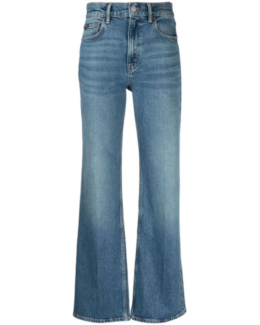 Polo Ralph Lauren whiskering-effect high-rise flared jeans