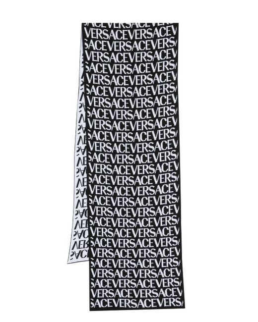 Versace logo knit scarf