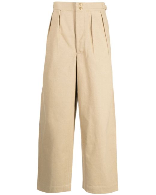Bode pleat-detailing trousers