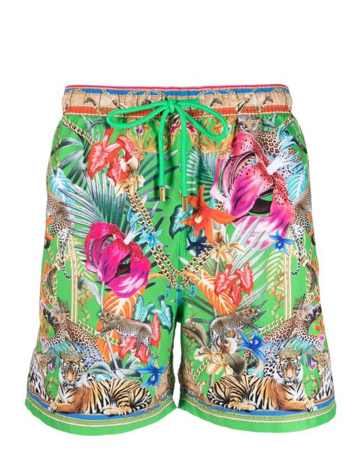 Camilla floral-print swim shorts