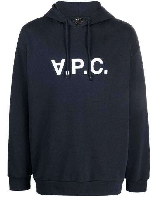 A.P.C. Milo logo-print organic-cotton hoodie