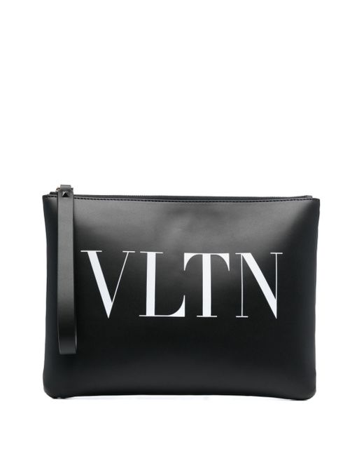 Valentino Garavani VLTN leather clutch bag