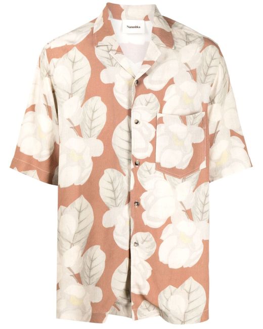 Nanushka floral-print short-sleeved shirt