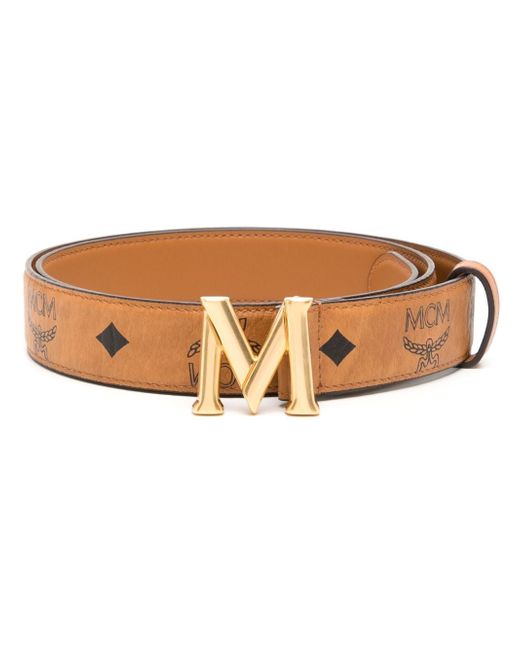 Mcm Claus M buckle leather belt