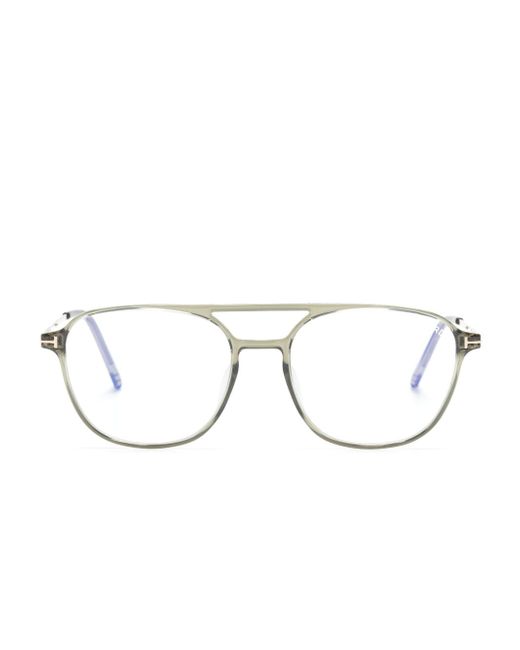 Tom Ford thin-arms pilot-frame glasses