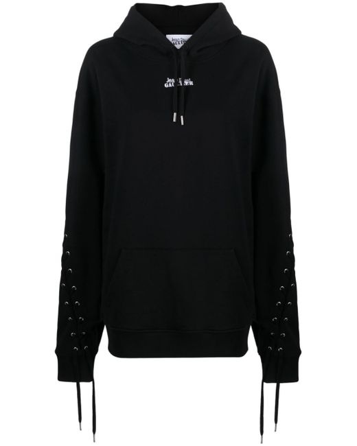 Jean Paul Gaultier logo-print lace-up hoodie