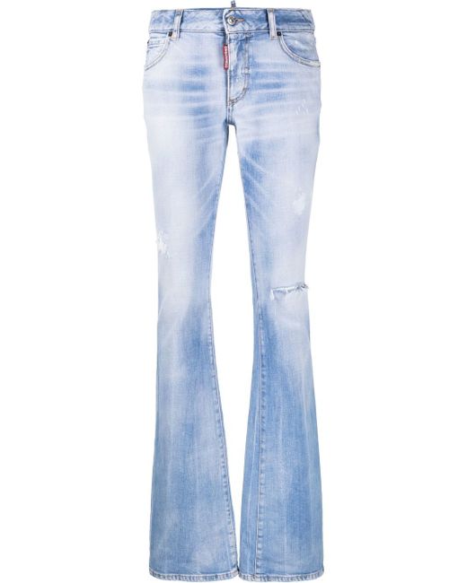Dsquared2 distressed flared jeans