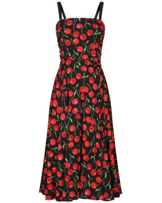 Dolce & Gabbana graphic-print square-neck dress