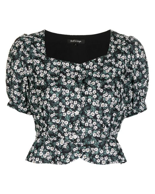 tout a coup floral-print cropped top