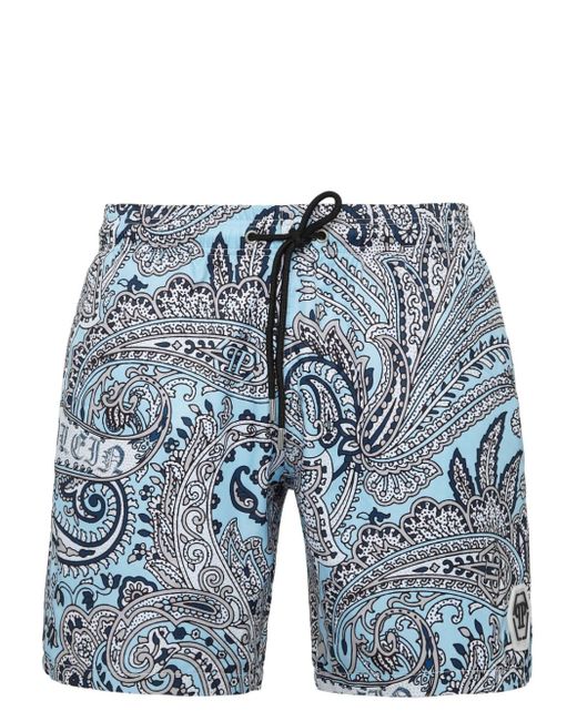 Philipp Plein paisley-print swim shorts