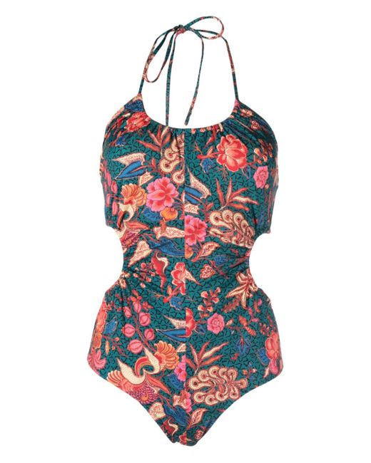 Ulla Johnson floral-print cut-out swimsuit