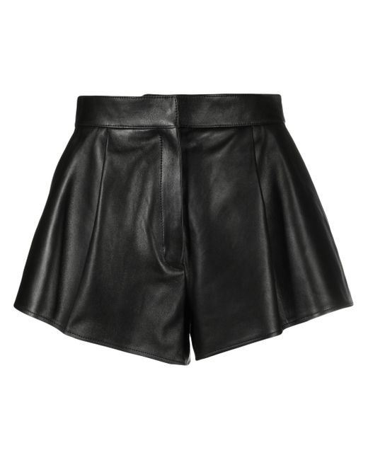 Alexander McQueen high-waisted leather shorts