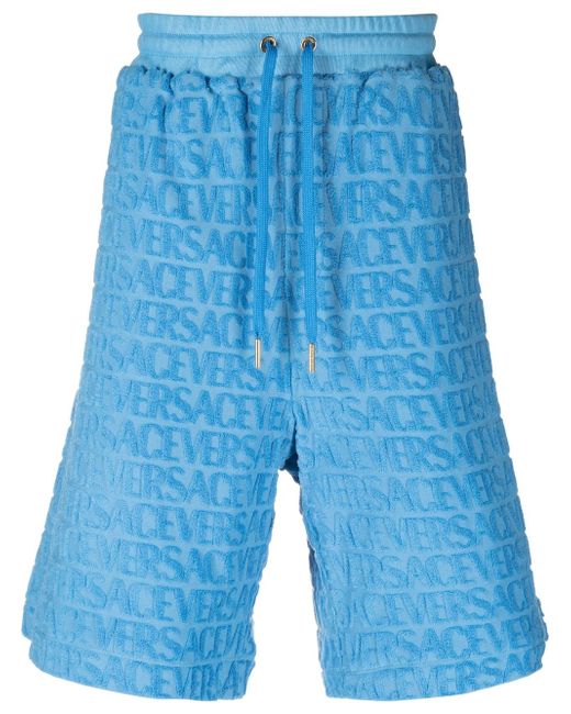 Versace Allover logo-jacquard cotton shorts