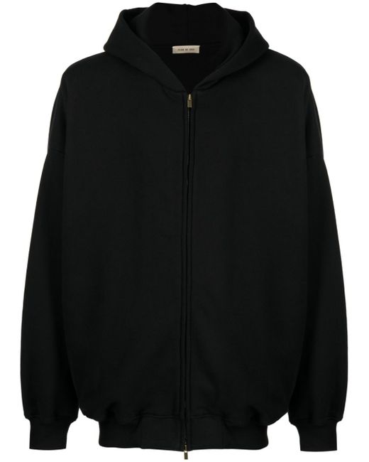 Fear Of God logo-patch zip-up hoodie