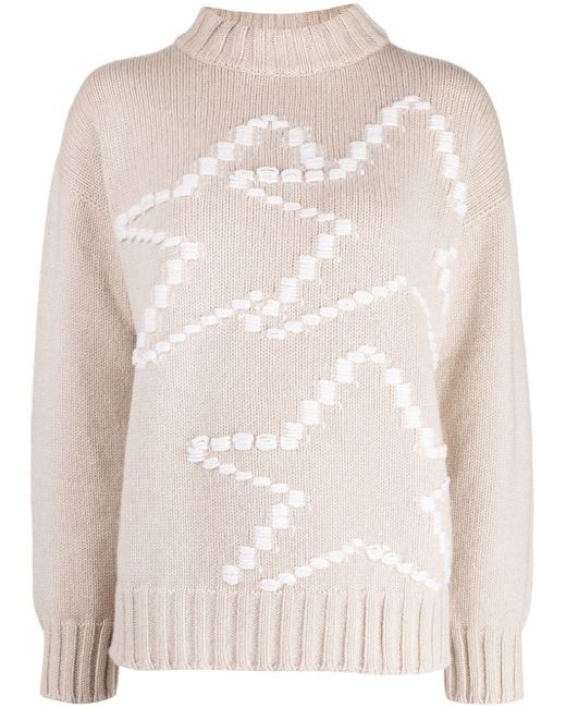 Lorena Antoniazzi star-print knitted jumper