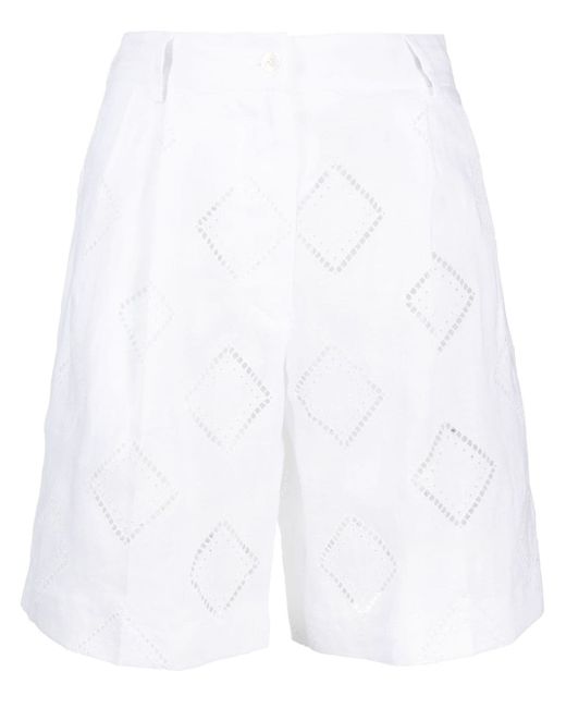 Kiton perforated-detailed shorts