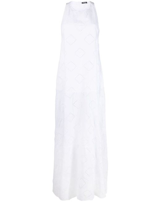 Kiton perforated-detailed maxi dress
