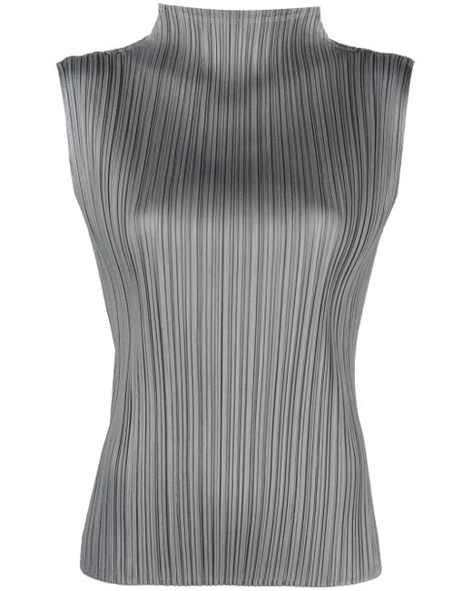 Pleats Please By Issey Miyake Mellow pleated tank top