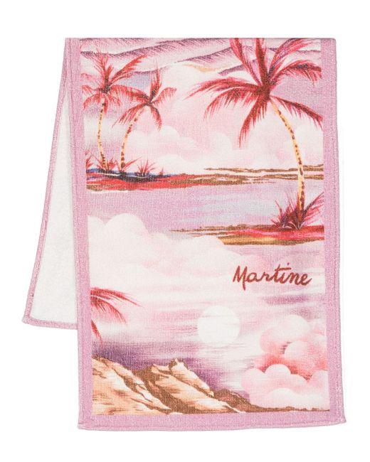 Martine Rose palm tree-print towel scarf