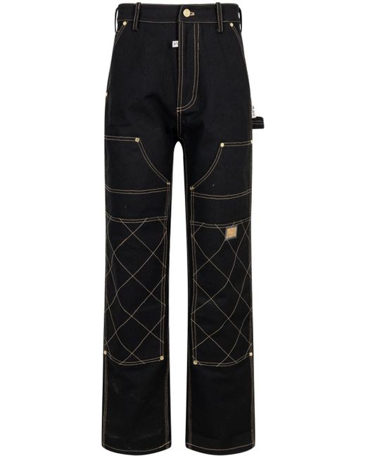 Advisory Board Crystals diamond stitch double knee trousers