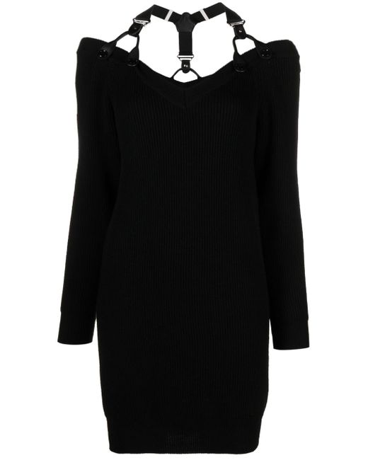 Moschino braces-detail knitted dress