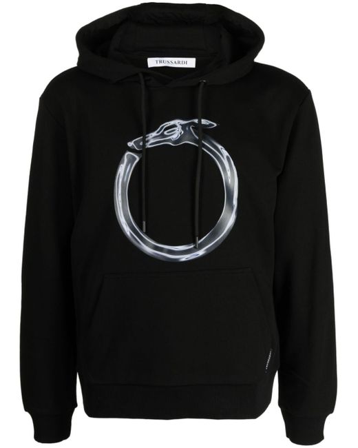 Trussardi logo-print hoodie