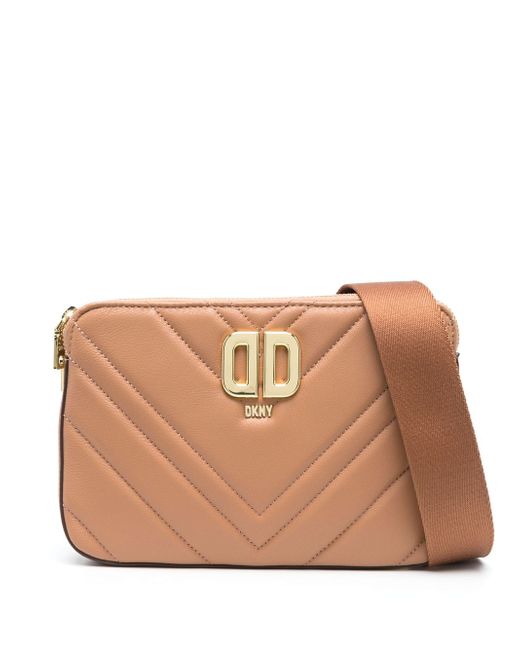 Dkny Delphine logo-plaque quilted crossbody bag