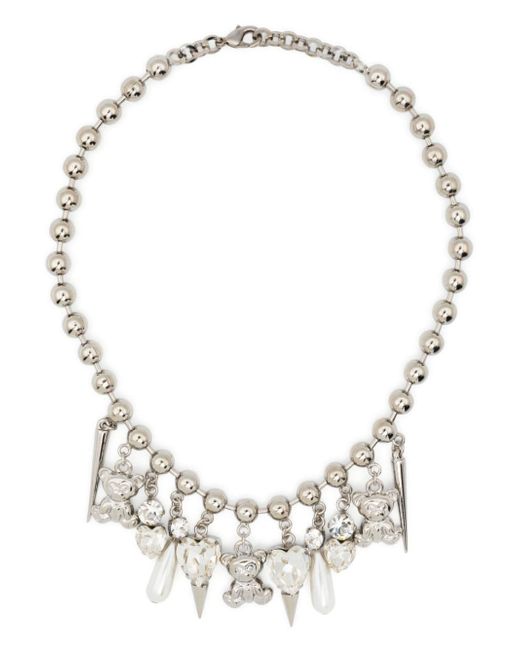 Alessandra Rich charm-detail bead necklace