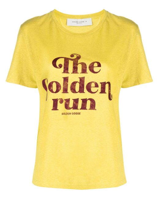 Golden Goose The Golden Run linen T-shirt