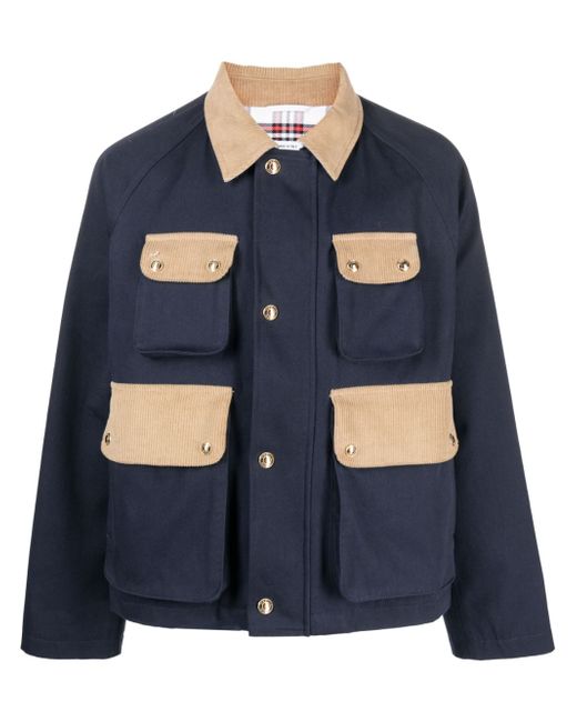 Thom Browne corduroy panelled shirt jacket